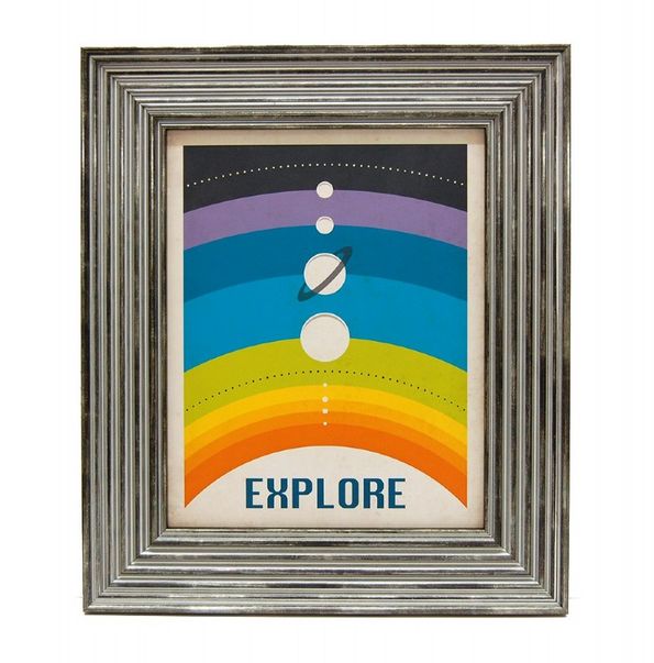 Explore Solar System Poster gerahmt