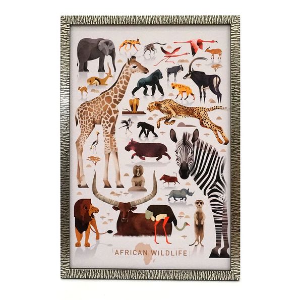 gerahmtes Poster Wildtiere